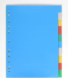 Razdjelnici A4 od polipropilena, 10 boja