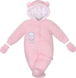 Zimski dječji kombinezon New Baby Nice Bear ružičasti