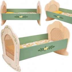 Drvena vintage kolijevka za lutke