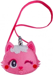 Kreativni set – mala filcana torbica s mačićem, ružičasta