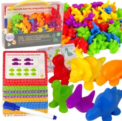 WOOPIE Edukativni Set Učenje Brojanja Montessori Dino Puzzle 95 kom