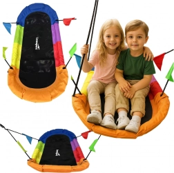 Vrtna ljuljačka roda gnijezdo pravokutna šarena 167 x 75 cm