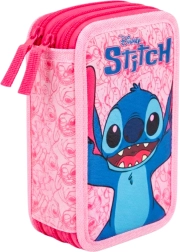 Tropenalna opremljena školska pernica Lilo & Stitch Stitch i Angel, ružičasta