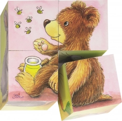 Goki drvene kocke mladunci – 4 kom