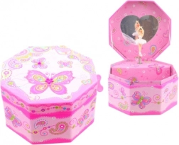 Glazbena kutijica za nakit s leptirima i balerinom