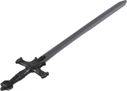 Plastični ratnički mač sa ukrašenom drškom i zvukovima 80 cm