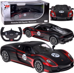 Rastar RC auto PORSCHE 918 Spyder Weissach 1:14 s osvjetljenjem – crna