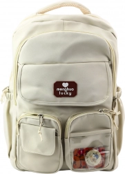 Gradski školski ruksak s kapibarom bež