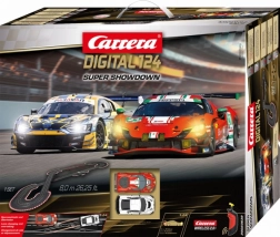 Autotrk Carrera Digital 124 Super Showdown 8 m s vozilima Ferrari 296 GT3 i Audi R8 LMS GT3