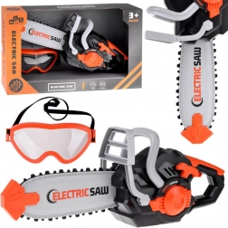 dječja električna lančana pila sa zvukom i pomičnim lancem + zaštitne naočale
