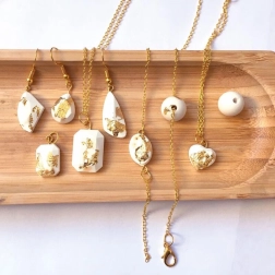 Sycomore kreativni set za nakit od cementa i zlatne folije