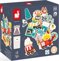 JANOD Drvene magnete U gradu 24 kom