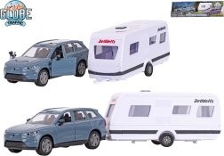 Kids Globe Traffic Volvo EX90 s karavanom Dethleffs – metalni model s pull-back pogonom