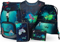 Baagl set Airy Chill: školska torba, pernica, vrećica, pregača, novčanik