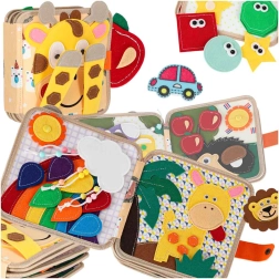 Filcana osjetilna manipulativna knjižica Žirafa 3D