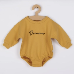 Bebi bodi od trenirke baggy Koala Dreamer u boji gorušice