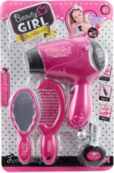 Dječji set frizerskih dodataka s baterijskim sušilom za kosu