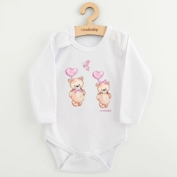 Dječji bodi s printom New Baby Love Bears, dugi rukav