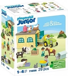 PLAYMOBIL Junior farma s traktorom, prikolicom i životinjama