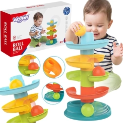 Woopie Baby Ball Track with Spiral Tower and 3 Balls