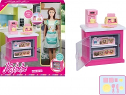 Lutka kuharica 30 cm s kuhinjskim ormarićem i dodacima