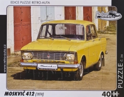 Retro puzzle Moskvitch 412 (1974) - 40 dijelova
