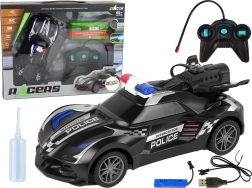 RC policijski sportski auto s parnim efektom – crni
