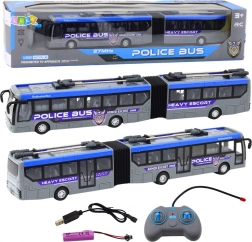 Policijski autobus RC s LED svjetlima sivi 1:32