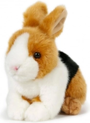 plišani zečić smeđe-crno-bijeli 15 × 17 cm