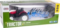 RC traktor s plugom 1:24, crveni