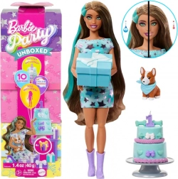 Barbie Party Unboxed rođendanska lutka s psićem corgijem