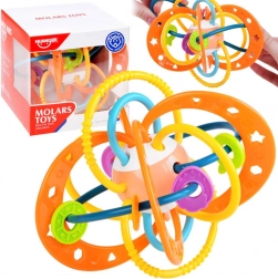 Senzorno zvečkalo i grizalo za bebe – Narančasta