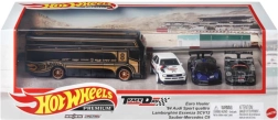 Hot Wheels premium set: 3 autića i timski tegljač