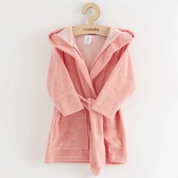 dječji frotirni ogrtač New Baby Comfortably ružičasti 92/98