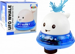 Igračka kit koja prska vodom s postoljem bijela