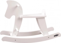 Drveni konjić za ljuljanje – bijeli