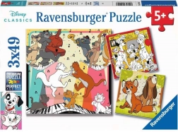 Ravensburger puzzle Disney Classics: životinjice dobrog raspoloženja 3×49 dijelova