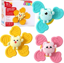 Set senzoričkih spinnera s vakuumskom čašicom za bebe i malu djecu, 3 kom