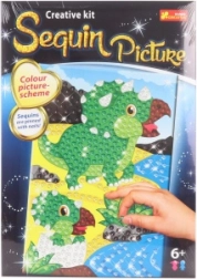 Slika s sjajnim šljokicama Dinosaurus