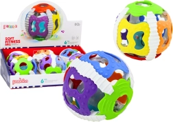 Senzorni loptica za dojenčad, gumena, sa svjetlima i zvukovima, šarena
