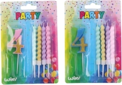 Zabavna svijeća broj 4 s 4 svijeće