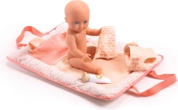 DJECO podloga za presvlačenje za lutke Pink Peak