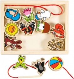 Detoa provlakač KRTEK – drveni set za nizanje