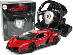 Daljinski upravljani Lamborghini Veneno Crveni 2.4 G Pilot Volan zvuk svjetla 1:24