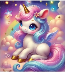 Drvene puzzle Čarobni snovi o jednorozima WOODEN CITY, 20 dijelova