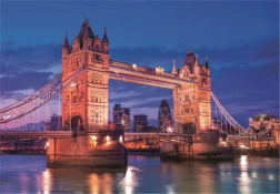 Puzzle od 1000 dijelova Visoka kvaliteta, Tower Bridge noću