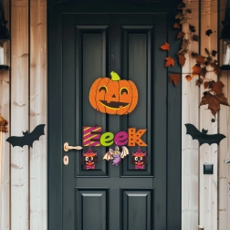 Hanging Halloween Pumpkin Decoration 45 × 23 cm