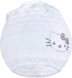 pletena kapica-maramica New Baby mačkica bijela 104 (3–4 godine)