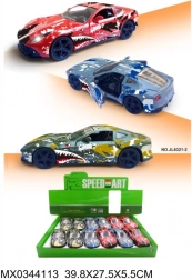 Metalni sportski automobil Animals s otvarajućim vratima i pogonom na inerciju