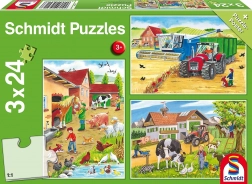 Schmidt puzzle Na farmi 3x24 komada